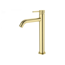 Смеситель для раковины высокий WONZON & WOGHAND, Брашированное золото (WW-H1062-BG)