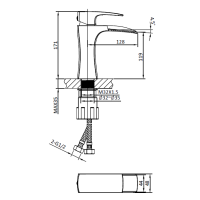 Смеситель для раковины AltroBagno Cascata 0111 BiCr