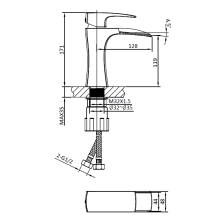 Смеситель для раковины AltroBagno Cascata 0111 BiCr