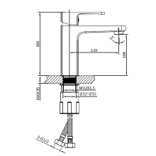 Смеситель для раковины AltroBagno Lamberto 0105 Cr