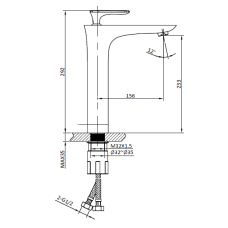 Смеситель для раковины AltroBagno Aperto 010207 Bi