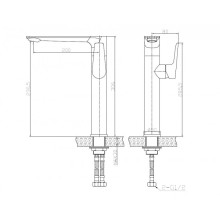 Смеситель для накладной раковины BelBagno ANCONA-LMC2-CRM