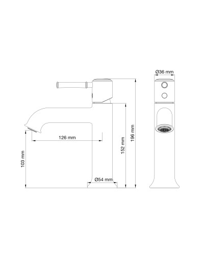 Смеситель для раковины Wonzon & Woghand, Хром (WW-88018073-CR)