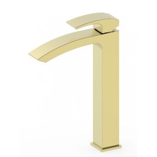 Смеситель для раковины высокий WONZON & WOGHAND, Брашированное золото (WW-88239009-BG)