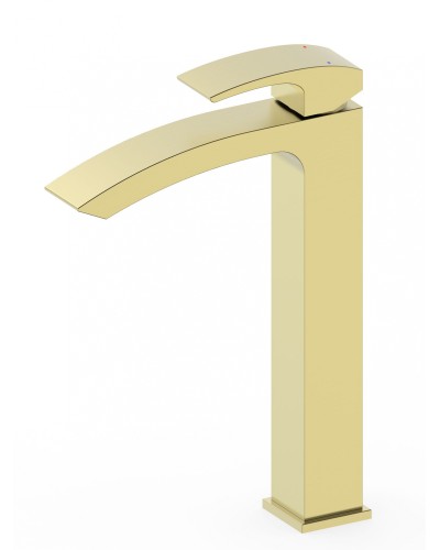 Смеситель для раковины высокий WONZON & WOGHAND, Брашированное золото (WW-88239009-BG)