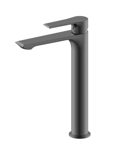 Смеситель для раковины высокий Wonzon & Woghand, Темный графит (WW-88019079-BGM)