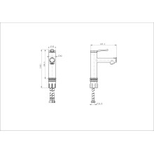 Смеситель для раковины с функцией полоскания WONZON & WOGHAND, Хром (WW-H1017-CR)