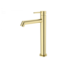 Смеситель для раковины высокий WONZON & WOGHAND, Брашированное золото (WW-H1064-BG)