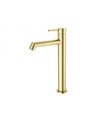 Смеситель для раковины высокий WONZON & WOGHAND, Брашированное золото (WW-H1064-BG)