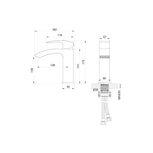 Смеситель для раковины WONZON & WOGHAND, Брашированное золото (WW-88139009-BG)
