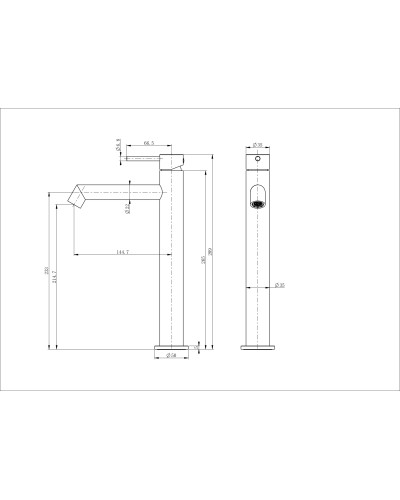 Смеситель для раковины высокий WONZON & WOGHAND, Белый матовый (WW-H1064-MW)