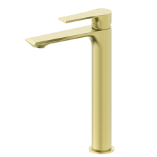 Смеситель для раковины высокий Wonzon & Woghand, Брашированное золото (WW-88019079-BG)