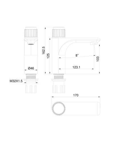 Смеситель для раковины WONZON & WOGHAND, Хром (WW-A40412-CR)