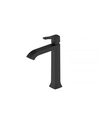 Смеситель для раковины высокий Wonzon & Woghand, Черный матовый (WW-88019072-MB)