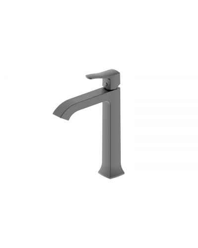 Смеситель для раковины высокий Wonzon & Woghand, Темный графит (WW-88019072-BGM)