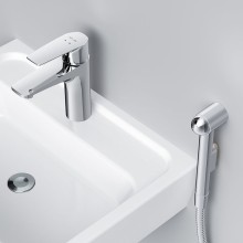 Смеситель для раковины AM.PM Gem F90A03000 с гигиеническим душем Хром