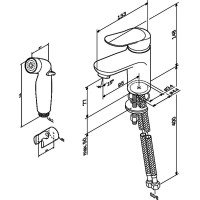Смеситель для раковины AM.PM Sunny F85C03000 с гигиеническим душем Хром