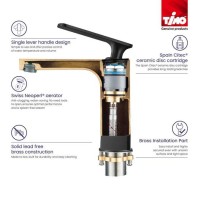 Смеситель для раковины Timo Torne 4360/03G с гигиеническим душем Черный