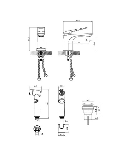 Смеситель для раковины Lemark Allegro LM5916CW Хром Белый