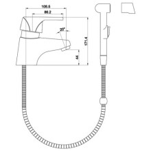 Смеситель для раковины с гигиеническим душем Timo Nordic 0151G chrome