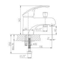 Смеситель для раковины Haiba HB1221 Хром