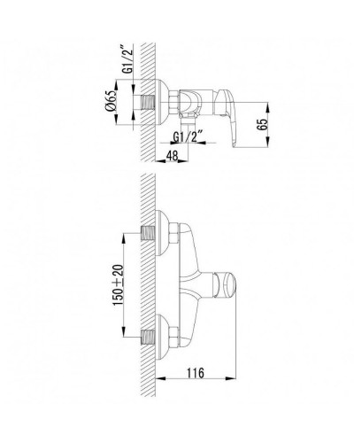 Гигиенический душ со смесителем Lemark Pramen LM3318C Хром