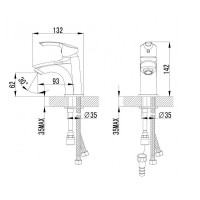 Смеситель для раковины Lemark Plus Strike LM1116C с гигиеническим душем Хром
