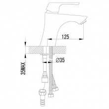 Смеситель для раковины Lemark Unit LM4516C с гигиеническим душем Хром