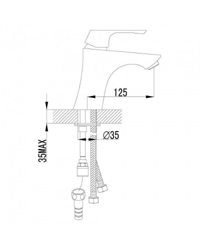 Смеситель для раковины Lemark Unit LM4516C с гигиеническим душем Хром