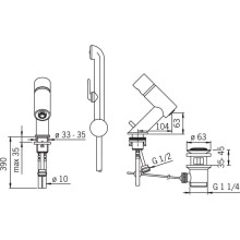 Смеситель для раковины с гигиеническим душем Oras Alessi 8502