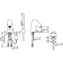 Смеситель для раковины с донным клапаном с гигиеническим душем Oras Alessi One 8516F