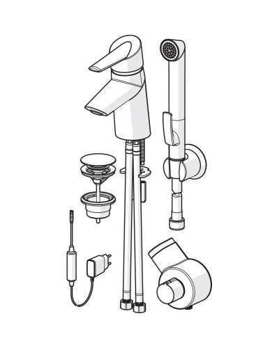 Термостат для раковины с донным клапаном с гигиеническим душем Oras Optima 2703FT