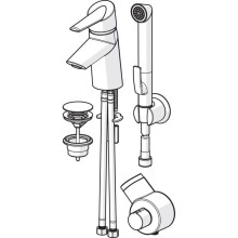 Термостат для раковины с донным клапаном с гигиеническим душем Oras Optima 2703F