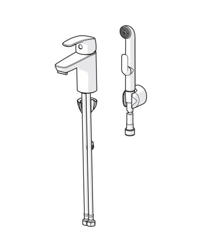 Смеситель для раковины с гигиеническим душем Oras Safira 1012F