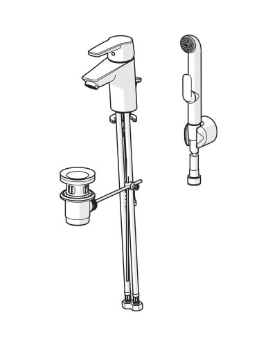 Смеситель для раковины с гигиеническим душем Oras Saga New 3908F