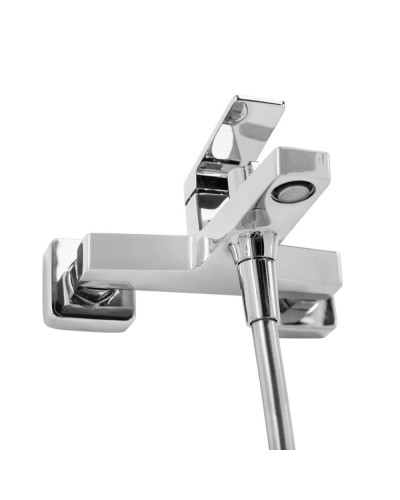 Смеситель для ванны и душа в комплекте с ручным душем, шлангом и держателем BelBagno ARDENTE-VASM-CRM