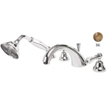 Смеситель на борт ванны бронза, ручки Swarovski Cezares Diamond DIAMOND-BVD-02-Sw