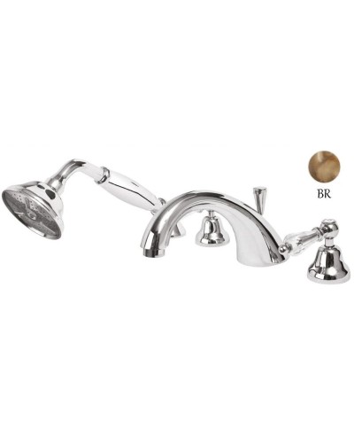 Смеситель на борт ванны бронза, ручки Swarovski Cezares Diamond DIAMOND-BVD-02-Sw