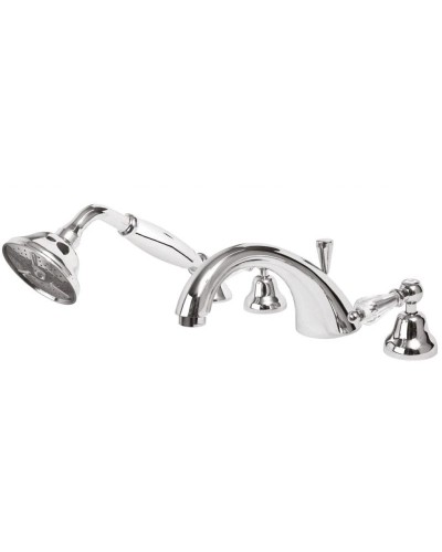 Смеситель на борт ванны хром, ручки Swarovski Cezares Diamond DIAMOND-BVD-01-Sw