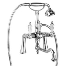 Смеситель на борт ванны с ручным душем хром, ручки Swarovski Cezares Diamond DIAMOND-PBV2-01-Sw