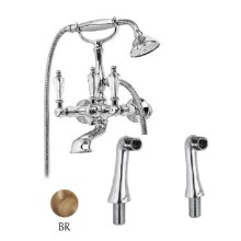 Смеситель на борт ванны с ручным душем бронза, ручки Swarovski Cezares Diamond DIAMOND-PBV-02-Sw