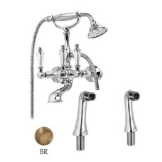 Смеситель на борт ванны с ручным душем бронза, ручки Swarovski Cezares Diamond DIAMOND-PBV-02-Sw