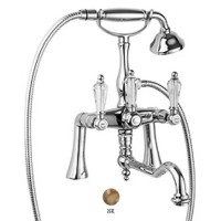 Смеситель на борт ванны с ручным душем бронза, ручки Swarovski Cezares Diamond DIAMOND-PBV2-02-Sw