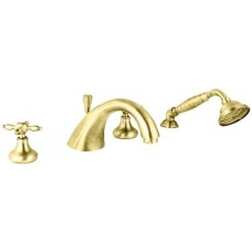 Смеситель на борт ванны золото 24 карата Cezares Atlantis-Nostalgia ATLANTIS-NOSTALGIA-BVD-03/24