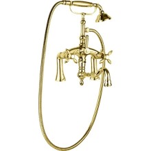 Смеситель на борт ванны золото 24 карата Cezares Atlantis-Nostalgia ATLANTIS-NOSTALGIA-PBV2-03/24