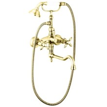 Смеситель для ванны золото 24 карата Cezares Atlantis-Nostalgia ATLANTIS-NOSTALGIA-VDF2-03/24