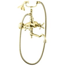 Смеситель для ванны золото 24 карата Cezares Atlantis-Nostalgia ATLANTIS-NOSTALGIA-VDF2-03/24