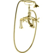 Смеситель на борт ванны золото 24 карата Cezares Atlantis-Nostalgia ATLANTIS-NOSTALGIA-PBV-03/24