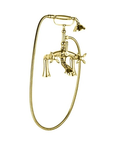 Смеситель на борт ванны золото 24 карата Cezares Atlantis-Nostalgia ATLANTIS-NOSTALGIA-PBV-03/24