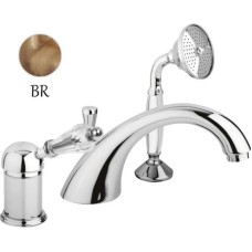 Смеситель на борт ванны бронза, ручка Swarovski Cezares Vintage VINTAGE-BVDM-02-Sw